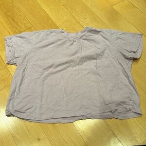 Lilac Cropped T-Shirt Velvet by Graham & Spencer